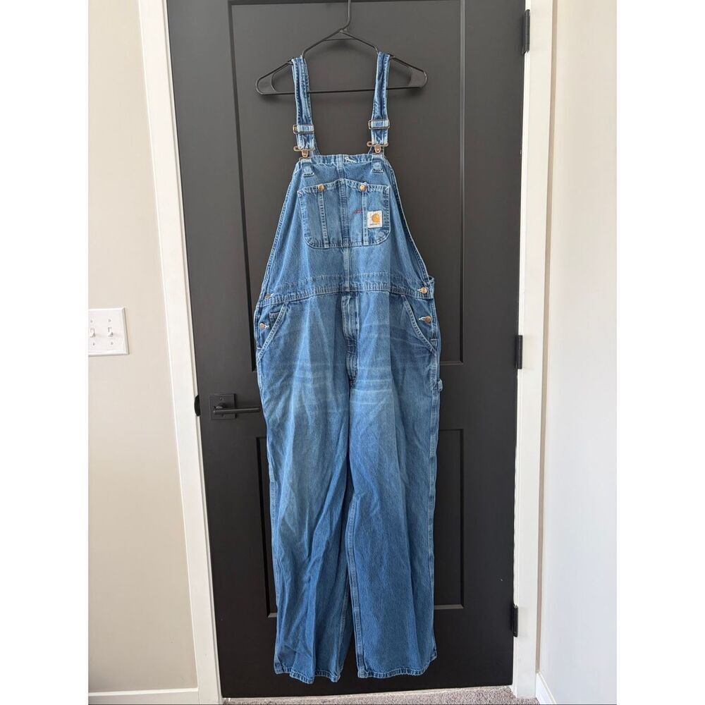 Carhartt Vintage Men’s Denim Bib Overalls Darkstone approx. size XL
